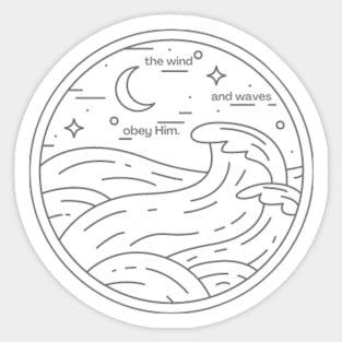 Wind and Waves Sticker